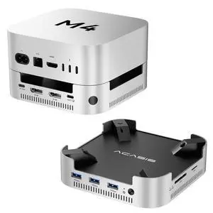 40Gbps Mac mini M4 Dock & Stand with Dual-Bay NVMe SSD Enclosure | Aluminum DP Hub for Mac mini M4 and M4 Pro 2024, 4K60Hz DP, 3X10G USB A, PD 30W, SD/TF 4.0, Support Dual SSD B+M M-Key 40Gbps Mac mini M4 Dock & Stand with Dual-Bay NVMe SSD Enclosure | Aluminum DP Hub for Mac mini M4 and M4 Pro 2024, 4K60Hz DP, 3X10G USB A, PD 30W, SD/TF 4.0, Support Dual SSD B+M M-Key
