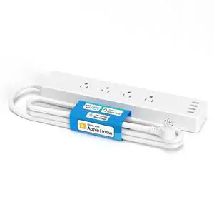 Smart Power Strip PD 20W USB-C, Voice & Remote Control, 2.4G Wi-Fi | Surge Protector Compatible with Apple HomeKit, Siri, Alexa, Google Home and SmartThings, 4 USB-C Ports and 6ft Extension Cord Smart Power Strip PD 20W USB-C, Voice & Remote Control, 2.4G Wi-Fi | Surge Protector Compatible with Apple HomeKit, Siri, Alexa, Google Home and SmartThings, 4 USB-C Ports and 6ft Extension Cord