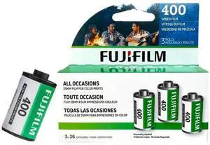 Fujicolor 400 ISO 35mm Color Film 3 Pack (36 Exposures Each) Color Negative Film (400 Speed, 1 Pack (3 Rolls)) Fujicolor 400 ISO 35mm Color Film 3 Pack (36 Exposures Each) Color Negative Film (400 Speed, 1 Pack (3 Rolls))