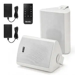6.5" 400W Outdoor Bluetooth Speakers, IPX5 Waterproof Rating and Be Able to Wireless Multi-Connection Up to 20 Units for Patio/Porch/Balcony (White, 2-Pack) 6.5" 400W Outdoor Bluetooth Speakers, IPX5 Waterproof Rating and Be Able to Wireless Multi-Connection Up to 20 Units for Patio/Porch/Balcony (White, 2-Pack)