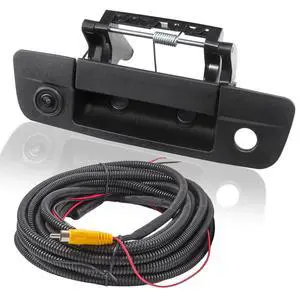 Tailgate Handle Backup Camera for 2009-2017 Dodge Ram 1500 2500 3500, Replacement Locking Tailgate Liftgate Latch Door Handle Rear View Reverse Back Up Camera RCA Connector with Key Hole Tailgate Handle Backup Camera for 2009-2017 Dodge Ram 1500 2500 3500, Replacement Locking Tailgate Liftgate Latch Door Handle Rear View Reverse Back Up Camera RCA Connector with Key Hole