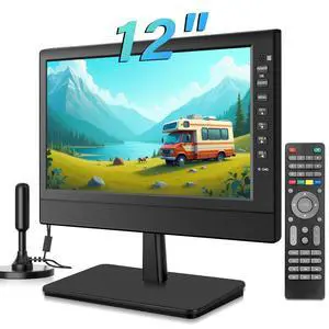 12Portable Flat Screen TV,Small TV with Digital Tuner-HDMI-USB-Headphone Jack-AC/DC-12V Input-Use Kitchen-Caravan and Monitor 12Portable Flat Screen TV,Small TV with Digital Tuner-HDMI-USB-Headphone Jack-AC/DC-12V Input-Use Kitchen-Caravan and Monitor