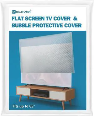 Foam Flat Screen TV Cover and Bubble TV Protective Cover, Fits Up to 65" TV | 65"W X 37"H, 1×Foam and 1×Bubble, Flat Screen TV Protection Bubble Wrap for TV Moving, Storing, Packing or Home Renovation Foam Flat Screen TV Cover and Bubble TV Protective Cover, Fits Up to 65" TV | 65"W X 37"H, 1×Foam and 1×Bubble, Flat Screen TV Protection Bubble Wrap for TV Moving, Storing, Packing or Home Renovation