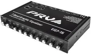 EQ7-15 7 Band Graphic Equalizer 15 Volt RCA Line-Level Output with Fader and Subwoofer Level Control for Car Audio EQ7-15 7 Band Graphic Equalizer 15 Volt RCA Line-Level Output with Fader and Subwoofer Level Control for Car Audio