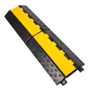 Rubber Cable Ramp Cord Cover Cable Protector Ramps Wire Hose Protective 2 Channel 22000Lbs Load Capacity Traffic Speed Bump for Asphalt Concrete Gravel Driveway Indoor Outdoor, 1 Pack Rubber Cable Ramp Cord Cover Cable Protector Ramps Wire Hose Protective 2 Channel 22000Lbs Load Capacity Traffic Speed Bump for Asphalt Concrete Gravel Driveway Indoor Outdoor, 1 Pack