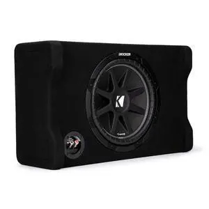 48CDF124 Comp 12" Subwoofer in Down Firing Enclosure, 4-Ohm | Loaded ported box design, space-saving behind-seat truck fit, protected downward woofer, deep bass output, easy install 48CDF124 Comp 12" Subwoofer in Down Firing Enclosure, 4-Ohm | Loaded ported box design, space-saving behind-seat truck fit, protected downward woofer, deep bass output, easy install