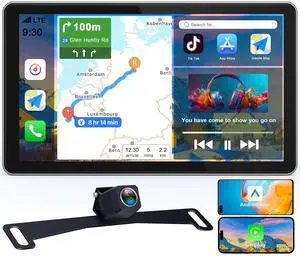 Wireless Carplay Screen with 1080P Backup Camera: Auto Reconnect in Seconds | 7" Portable Touchscreen with Wired Rear Camera, Maps Music & Calls Ready for Daily Commutes, Modern Upgrade for Older Cars Wireless Carplay Screen with 1080P Backup Camera: Auto Reconnect in Seconds | 7" Portable Touchscreen with Wired Rear Camera, Maps Music & Calls Ready for Daily Commutes, Modern Upgrade for Older Cars