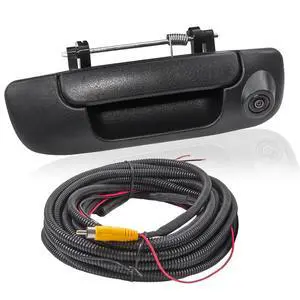 Tailgate Handle Reverse Camera for 2002-2008 Dodge RAM 1500 2500 3500 Tailgate Latch Door Handle Aftermarket Reversing Back Up Rear View Backup Camera RCA Connector w/ 26FT Extension Harness Tailgate Handle Reverse Camera for 2002-2008 Dodge RAM 1500 2500 3500 Tailgate Latch Door Handle Aftermarket Reversing Back Up Rear View Backup Camera RCA Connector w/ 26FT Extension Harness