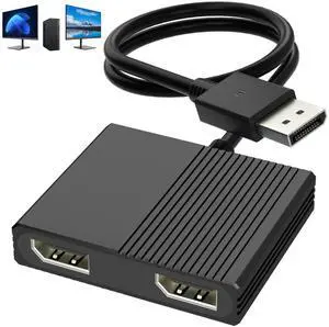 Displayport MST Hub, 4K@120Hz Display Port Splitter for Dual Monitors, DP to Dual DP Adapter 1 in 2 Out, DisplayPort Splitter Extended Display, Monitor Splitter for Laptop, Desktop, Graphics Card Displayport MST Hub, 4K@120Hz Display Port Splitter for Dual Monitors, DP to Dual DP Adapter 1 in 2 Out, DisplayPort Splitter Extended Display, Monitor Splitter for Laptop, Desktop, Graphics Card
