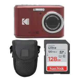 Kodak PIXPRO FZ45 Digital Camera + Point & Shoot Camera Case + Sandisk 128GB SDXC Memory Card Kodak PIXPRO FZ45 Digital Camera + Point & Shoot Camera Case + Sandisk 128GB SDXC Memory Card