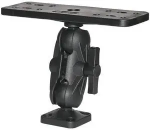 0163 Ball-Mount Fish Finder and Universal Mounting Plate, Black, Large | 1.5 in ball for greater clamping force, top plate accepts 7-9 in fish finders, stands 6.5 in tall, black 0163 Ball-Mount Fish Finder and Universal Mounting Plate, Black, Large | 1.5 in ball for greater clamping force, top plate accepts 7-9 in fish finders, stands 6.5 in tall, black