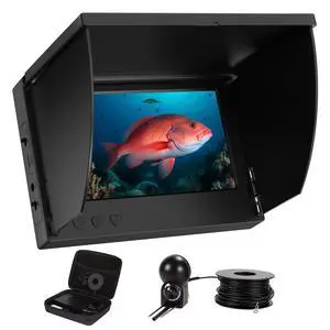 Underwater Fishing Camera 5 Inch, 1000TVL IPS Monitor Fish Finder, Wide Angle IP68 Waterproof, Infrared Night Vision with 65ft Cable for Ice, River and Boat-S26 Underwater Fishing Camera 5 Inch, 1000TVL IPS Monitor Fish Finder, Wide Angle IP68 Waterproof, Infrared Night Vision with 65ft Cable for Ice, River and Boat-S26