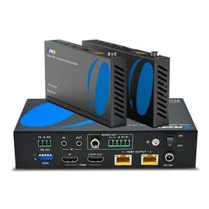 4K 1x2 HDMI Extender Splitter HDBaseT Over Single Cable CAT6/7 4K@60Hz 4:4:4 HDCP 2.2 with IR Remote EDID Management, HDR - Up to 400 Ft - Loop Out - Low Latency - Power Over Cable 4K 1x2 HDMI Extender Splitter HDBaseT Over Single Cable CAT6/7 4K@60Hz 4:4:4 HDCP 2.2 with IR Remote EDID Management, HDR - Up to 400 Ft - Loop Out - Low Latency - Power Over Cable