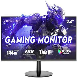 24 Inch Gaming Monitor 1080p 144hz, VA 1ms FHD Computer Monitor | 100% sRGB, Bluelight Filter, HDMI & VGA Port, Support Wall Mount 24 Inch Gaming Monitor 1080p 144hz, VA 1ms FHD Computer Monitor | 100% sRGB, Bluelight Filter, HDMI & VGA Port, Support Wall Mount