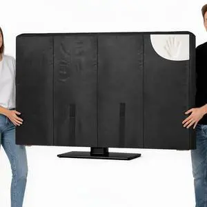 Waterproof Oxford TV Cover for Moving 0.25 Inch Thick Tear Resistance Screen Protector Cover Fits 60"-65" TV with Foam Filling and Bottom Strap for House Moving, Storing Waterproof Oxford TV Cover for Moving 0.25 Inch Thick Tear Resistance Screen Protector Cover Fits 60"-65" TV with Foam Filling and Bottom Strap for House Moving, Storing