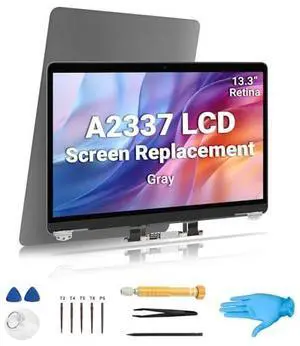 A2337 Screen Replacement 13.3" for 2020 MacBook Air 13 inch M1 | Retina Display Assembly | Full LCD ScreenGrey A2337 Screen Replacement 13.3" for 2020 MacBook Air 13 inch M1 | Retina Display Assembly | Full LCD ScreenGrey