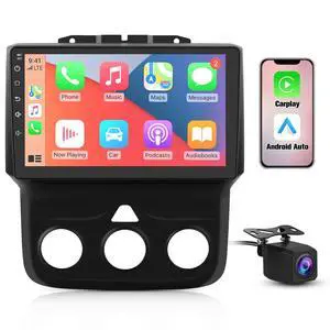 Car Radio Stereo for Dodge RAM 1500 2500 3500 2013 2014 2015 2016 2017 2018 with Android 13 Carplay Android Auto Bluetooth 5GHz WiFi FM SWC Backup Camera 2GB+64GB(Only fit Manual AC) Car Radio Stereo for Dodge RAM 1500 2500 3500 2013 2014 2015 2016 2017 2018 with Android 13 Carplay Android Auto Bluetooth 5GHz WiFi FM SWC Backup Camera 2GB+64GB(Only fit Manual AC)