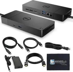 Dell WD19S Docking Station 130W (90W Power Delivery) - Dell Docking Station Dual Monitor for Laptop with 130W Power Adapter + HDMI Cable + DisplayPort Cable + USB-C Cable + Microfiber Cloth Dell WD19S Docking Station 130W (90W Power Delivery) - Dell Docking Station Dual Monitor for Laptop with 130W Power Adapter + HDMI Cable + DisplayPort Cable + USB-C Cable + Microfiber Cloth
