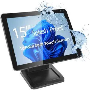 15-Inch 4:3 Capacitive LED Backlit Multi-Touch Monitor, True Flat Seamless Design Touchscreen with Metal POS Stand, for Office, POS, Retail, Restaurant, Bar, Gym, Warehouse 15-Inch 4:3 Capacitive LED Backlit Multi-Touch Monitor, True Flat Seamless Design Touchscreen with Metal POS Stand, for Office, POS, Retail, Restaurant, Bar, Gym, Warehouse