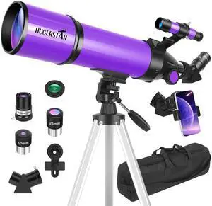 Telescope for Adults & Kids, 80mm Aperture 600mm Refractor | Portable Telescopes, for Astronomy Beginners Stargazing, with FMC Optics, AZ Tripod, Phone Adapter, Carry Bag and Moon Filter Telescope for Adults & Kids, 80mm Aperture 600mm Refractor | Portable Telescopes, for Astronomy Beginners Stargazing, with FMC Optics, AZ Tripod, Phone Adapter, Carry Bag and Moon Filter