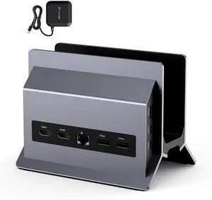 Docking Station Dual Monitor,2×4K@60Hz HDMI,100W Power Supply | Laptop Docking Station with 6 USB C/A,PD 3.0,Ethernet,Vertical Stand,Ideal for Office Workers/Students,Fits Windows/ChromeOS Docking Station Dual Monitor,2×4K@60Hz HDMI,100W Power Supply | Laptop Docking Station with 6 USB C/A,PD 3.0,Ethernet,Vertical Stand,Ideal for Office Workers/Students,Fits Windows/ChromeOS