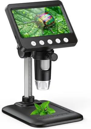 4.3" Digital Microscope for Adults, Coin Microscope 1000X Magnification with 8 Ajustable LED Fill Lights, USB Microscope for Windows/MacOS, Coin Collection Supplies-Black 4.3" Digital Microscope for Adults, Coin Microscope 1000X Magnification with 8 Ajustable LED Fill Lights, USB Microscope for Windows/MacOS, Coin Collection Supplies-Black