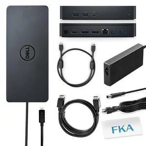 Dell D6000S Docking Station, Performance Universal Dock with USB-C/USB-A PowerShare Options, Connect Upto Three 4K Displays with 130W Adapter + HDMI Cable + DisplayPort Cable Dell D6000S Docking Station, Performance Universal Dock with USB-C/USB-A PowerShare Options, Connect Upto Three 4K Displays with 130W Adapter + HDMI Cable + DisplayPort Cable