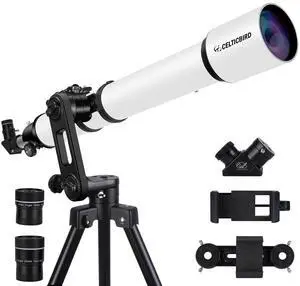 Telescope for Adults High Powered, 90mm Aperture 1000mm Refractor Telescopes for Adults Astronomy Telescopio with High Precision Adjustment, Ultra-Stable Vertisteel AZ Mount Base Tripod, Phone Adapte Telescope for Adults High Powered, 90mm Aperture 1000mm Refractor Telescopes for Adults Astronomy Telescopio with High Precision Adjustment, Ultra-Stable Vertisteel AZ Mount Base Tripod, Phone Adapte