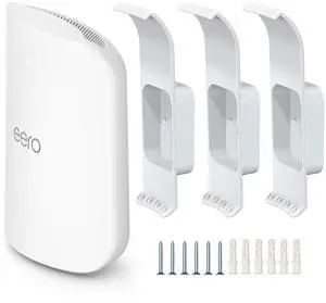 Wall Mount Holder Compatible with eero Max 7 (3 Pack) | Sturdy ABS Construction, Hidden Router Cable, Space Saving, Screw-Mounted, Clean Wall Setup, Stand Bracket for eero Max 7 Wall Mount Holder Compatible with eero Max 7 (3 Pack) | Sturdy ABS Construction, Hidden Router Cable, Space Saving, Screw-Mounted, Clean Wall Setup, Stand Bracket for eero Max 7