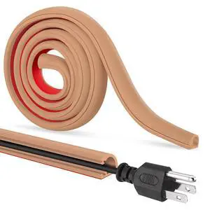Self-Adhesive Cable Hider, Light Brown, 118inch Self-Adhesive Cable Hider, Light Brown, 118inch