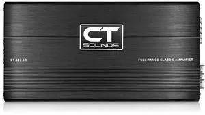 CT-800.5D 1000 Watt Full-Range Class D 5-Channel Car Amplifier CT-800.5D 1000 Watt Full-Range Class D 5-Channel Car Amplifier