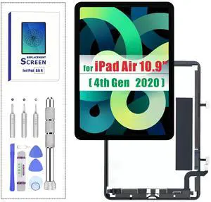 for iPad Air 4 4th Gen (2020) 10.9 Screen Replacement LCD Display for A2324 A2316 A2325 A2072 Touch Screen Digitizer Full Assembly with Tools for iPad Air 4 4th Gen (2020) 10.9 Screen Replacement LCD Display for A2324 A2316 A2325 A2072 Touch Screen Digitizer Full Assembly with Tools