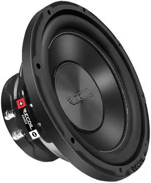 RW8D2 8 Inch 400W Power Dual 2 Ohm Voice Coil Car Audio Subwoofer | 2" Black-Coated 4 Layer High Temperature Voice Coil, Competition Grade Pressed Paper Cone RW8D2 8 Inch 400W Power Dual 2 Ohm Voice Coil Car Audio Subwoofer | 2" Black-Coated 4 Layer High Temperature Voice Coil, Competition Grade Pressed Paper Cone
