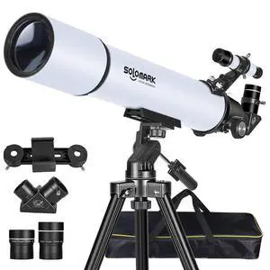 Telescope for Adults High Powered, 80mm Aperture 900mm Professional Refractor Telescope for Adults & Beginners, Compact and Portable Travel Telescopio with Carrying Bag and Designed Phone Adapter Telescope for Adults High Powered, 80mm Aperture 900mm Professional Refractor Telescope for Adults & Beginners, Compact and Portable Travel Telescopio with Carrying Bag and Designed Phone Adapter