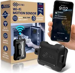 Kini Wi-Fi Motion Sensor Alarm & Tamper Alert- Instant App, SMS & Email Alerts - Gun Safes, Cabinets, Drawers - Easy Install, No Subscription, Rechargeable 12-18 Month Battery, IFTTT Kini Wi-Fi Motion Sensor Alarm & Tamper Alert- Instant App, SMS & Email Alerts - Gun Safes, Cabinets, Drawers - Easy Install, No Subscription, Rechargeable 12-18 Month Battery, IFTTT