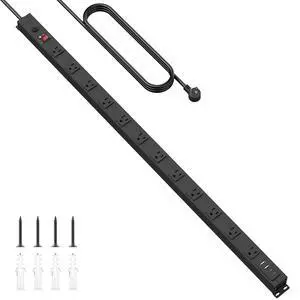 Extra Long Desk Power Strip with USB C Ports, Black, 4FT | Extension Cord Multiple Outlets, Wide Spaced, Heavy Duty, Wall Flat Plug Extender, Garage Surge Protector, ETL Listed Extra Long Desk Power Strip with USB C Ports, Black, 4FT | Extension Cord Multiple Outlets, Wide Spaced, Heavy Duty, Wall Flat Plug Extender, Garage Surge Protector, ETL Listed
