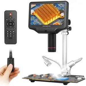 AD407 Pro 3D HDMI Soldering Digital Microscope | 7 Inch LCD, Pro Boom Arm Stand, Metal Lens, UV Filter, IPS LCD Screen, USB Video Microscopes for Phone Repairing, SMT SMD DIY AD407 Pro 3D HDMI Soldering Digital Microscope | 7 Inch LCD, Pro Boom Arm Stand, Metal Lens, UV Filter, IPS LCD Screen, USB Video Microscopes for Phone Repairing, SMT SMD DIY