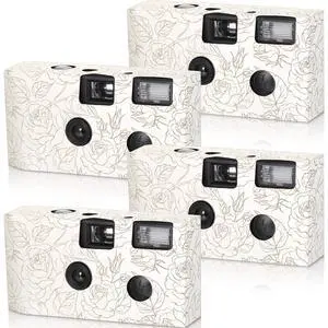 4 Pack Disposable Camera for Wedding, 35mm Single Use Camera with Flash One Time for Gathering Wedding Anniversary Travel Party Supply(Fresh Style, Black White Film) 4 Pack Disposable Camera for Wedding, 35mm Single Use Camera with Flash One Time for Gathering Wedding Anniversary Travel Party Supply(Fresh Style, Black White Film)