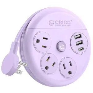 RICO Travel Power Strip, 4Ft Wrap-Around Extension Cord | Multiple Outlets (3 Outlets, 2 USB-A Ports and 1 USB C Port, Flat Plug Charger Station for Cruise/Home/Office/Dorm RICO Travel Power Strip, 4Ft Wrap-Around Extension Cord | Multiple Outlets (3 Outlets, 2 USB-A Ports and 1 USB C Port, Flat Plug Charger Station for Cruise/Home/Office/Dorm