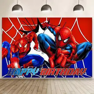 Spider Birthday Party Decorations, 5x3ft Happy Birthday Back Drop Banner Theme Backdrop Banner for Spider Party Decorations Indoor Outdoor Spider Birthday Party Decorations, 5x3ft Happy Birthday Back Drop Banner Theme Backdrop Banner for Spider Party Decorations Indoor Outdoor