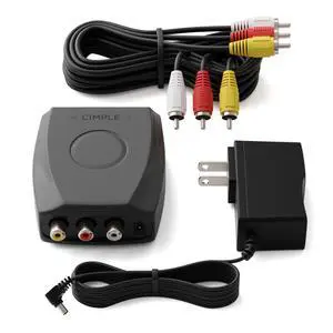 RF Modulator for TV - RCA Composite to RF Coaxial Adapter with A/V Cable - Converts Standard Definition Signals to Coax - Watch DVD, VHS, Game Consoles on TV - Does Not Work in Reverse RF Modulator for TV - RCA Composite to RF Coaxial Adapter with A/V Cable - Converts Standard Definition Signals to Coax - Watch DVD, VHS, Game Consoles on TV - Does Not Work in Reverse