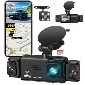5 Channel Dash Cam 360° View 5G WiFi & APP Control, 2K Front and Rear Inside, Left Right Dash Camera for Cars Free 64GB TF Card, G-Sensor, Night Vision, 24H Parking Mode 5 Channel Dash Cam 360° View 5G WiFi & APP Control, 2K Front and Rear Inside, Left Right Dash Camera for Cars Free 64GB TF Card, G-Sensor, Night Vision, 24H Parking Mode