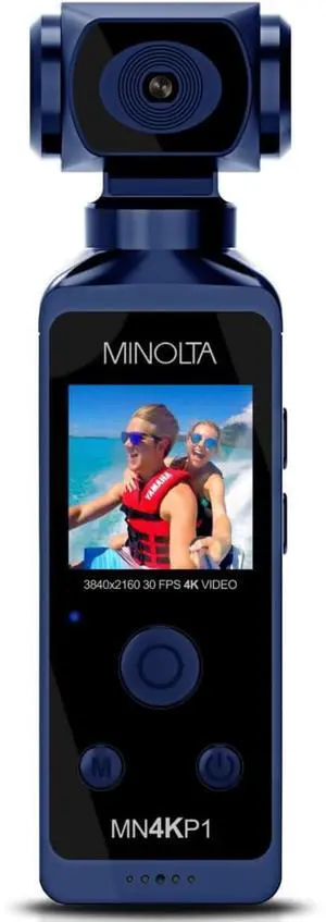 MN4KP1 4K 16MP Waterproof Pocket Camcorder, WiFi Action Cam (Blue) | Includes a carrying case and neck strap for comfortable viewing and easy transport MN4KP1 4K 16MP Waterproof Pocket Camcorder, WiFi Action Cam (Blue) | Includes a carrying case and neck strap for comfortable viewing and easy transport