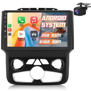 Car Radio for RAM 1500 2500 3500 Radio, 2013 2014 2015 2016 2017 2018 for Dodge RAM Radio Screen with 9 Inch, Android, Carplay, Touch Screen, Backup Camera, DSP, 64G ROM, Only Fit Auto AC Car Radio for RAM 1500 2500 3500 Radio, 2013 2014 2015 2016 2017 2018 for Dodge RAM Radio Screen with 9 Inch, Android, Carplay, Touch Screen, Backup Camera, DSP, 64G ROM, Only Fit Auto AC