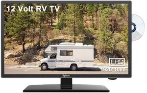 24 inch RV TV, 12V TV with DVD Player Built-in, 1080P Flat Screen | FM Radio, 9-32V Wide Voltage, DC/AC Power, Integrated ATSC Tuner, with HDMI/USB/AV, for RV Camper Car Motorhome (Non-Smart) 24 inch RV TV, 12V TV with DVD Player Built-in, 1080P Flat Screen | FM Radio, 9-32V Wide Voltage, DC/AC Power, Integrated ATSC Tuner, with HDMI/USB/AV, for RV Camper Car Motorhome (Non-Smart)