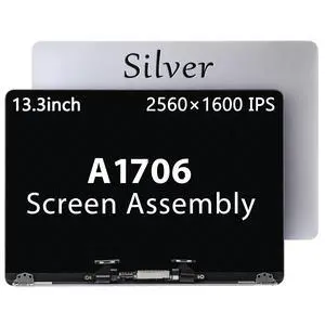 Replacement for MacBook Pro Retina A1706 A1708 LCD Screen Assembly | Late 2016 Mid 2017 EMC 3071 3163 MPDL2/A MPXV2LL/A (Silver) Replacement for MacBook Pro Retina A1706 A1708 LCD Screen Assembly | Late 2016 Mid 2017 EMC 3071 3163 MPDL2/A MPXV2LL/A (Silver)