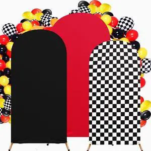 Arch Backdrop Cover Set of 3 (4/5/6FT) Monster Truck Birthday Party Decorations Arch Cover Spandex Fitted Circle Car Racing Arch Backdrop Covers for Kid Boys Let's Go Racing Party Supplies Arch Backdrop Cover Set of 3 (4/5/6FT) Monster Truck Birthday Party Decorations Arch Cover Spandex Fitted Circle Car Racing Arch Backdrop Covers for Kid Boys Let's Go Racing Party Supplies