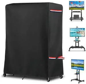48 Inch Waterproof Outdoor TV Trolley Cover,Heavy Duty 600D Rolling TV Stand Cover with Zipper for 45-50 Inch TV,Patio TV Protector Covers for Portable TV Stand On Wheels,48"Lx15"Wx55"H 48 Inch Waterproof Outdoor TV Trolley Cover,Heavy Duty 600D Rolling TV Stand Cover with Zipper for 45-50 Inch TV,Patio TV Protector Covers for Portable TV Stand On Wheels,48"Lx15"Wx55"H