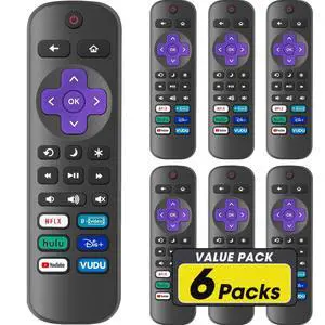 6 Pack Replacement Remote Control for Roku TV, Compatible with All Onn Roku/Hisense Roku/Sharp Roku/Philips Roku/TCL Roku Smart TVs(Not for Roku Stick, Box or Speaker) 6 Pack Replacement Remote Control for Roku TV, Compatible with All Onn Roku/Hisense Roku/Sharp Roku/Philips Roku/TCL Roku Smart TVs(Not for Roku Stick, Box or Speaker)