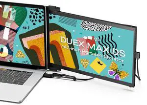 New Mobile Pixels Max DS 14.1'' FHD Portable Monitor, USB Type-C/HDMI | Plug and Play 1080p Laptop Monitor Extender, Portable Screen for 14'' to 17 '' Laptops, Mac/Windows/Android/Switch Compatible New Mobile Pixels Max DS 14.1'' FHD Portable Monitor, USB Type-C/HDMI | Plug and Play 1080p Laptop Monitor Extender, Portable Screen for 14'' to 17 '' Laptops, Mac/Windows/Android/Switch Compatible
